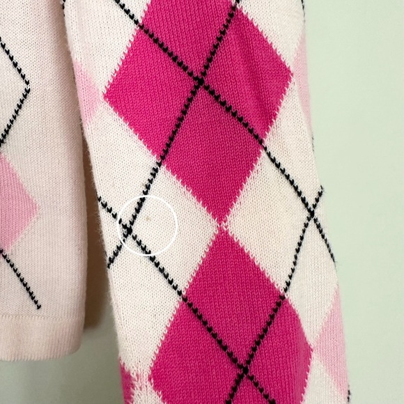 Burberry Argyle Plaid Pink Sweater Mean Girls - Picture 4 of 11